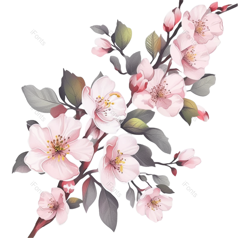 花卉图片,花朵元素,手绘花朵PNG,鲜花免抠素材